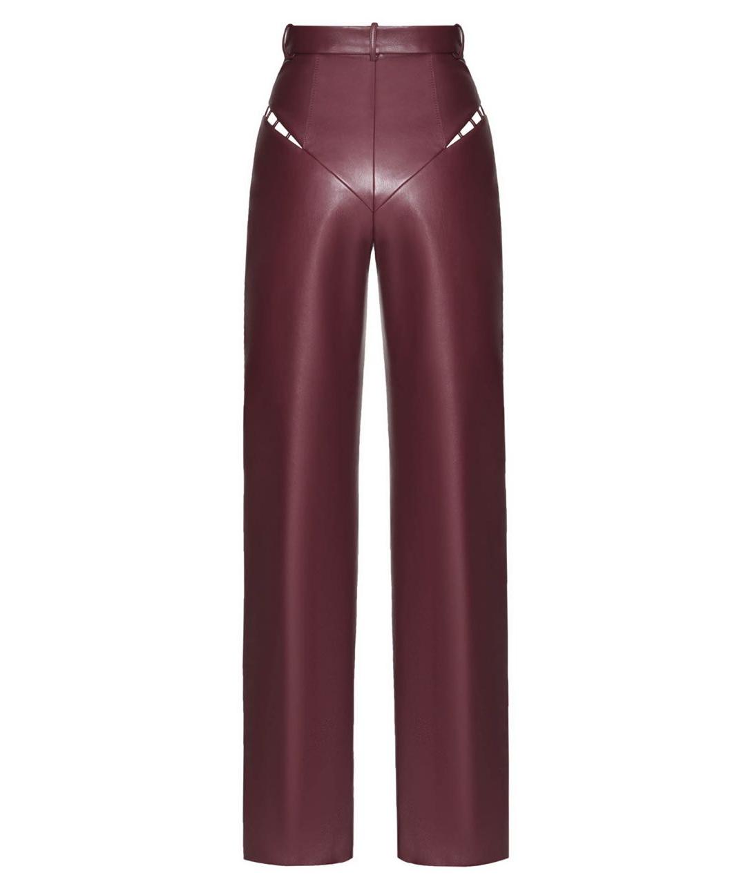 ALEKSANDRE AKHALKATSISHVILI Бордовые полиамидовые брюки широкие, фото 2