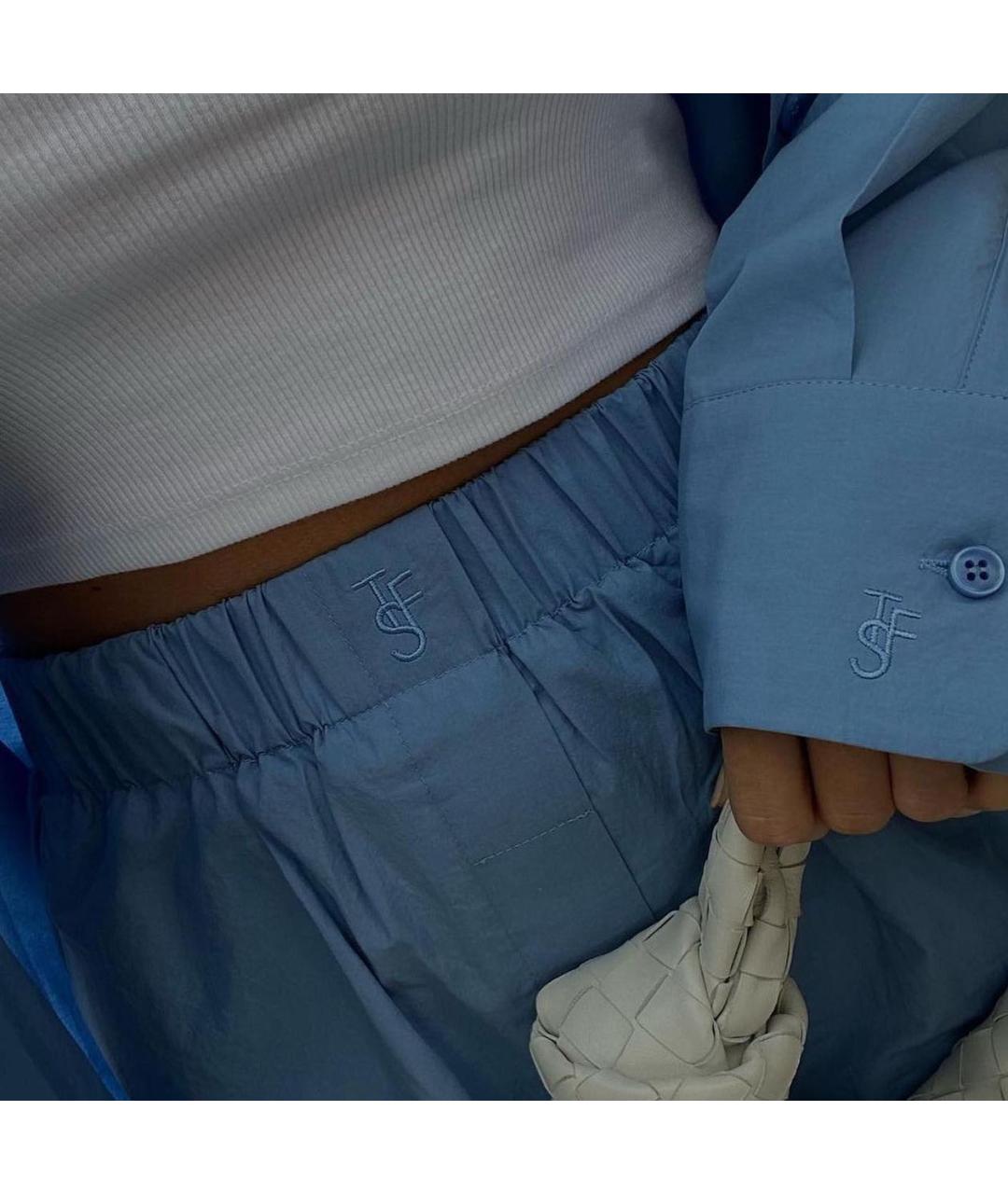 THE FRANKIE SHOP Голубой хлопковый костюм с юбками, фото 6
