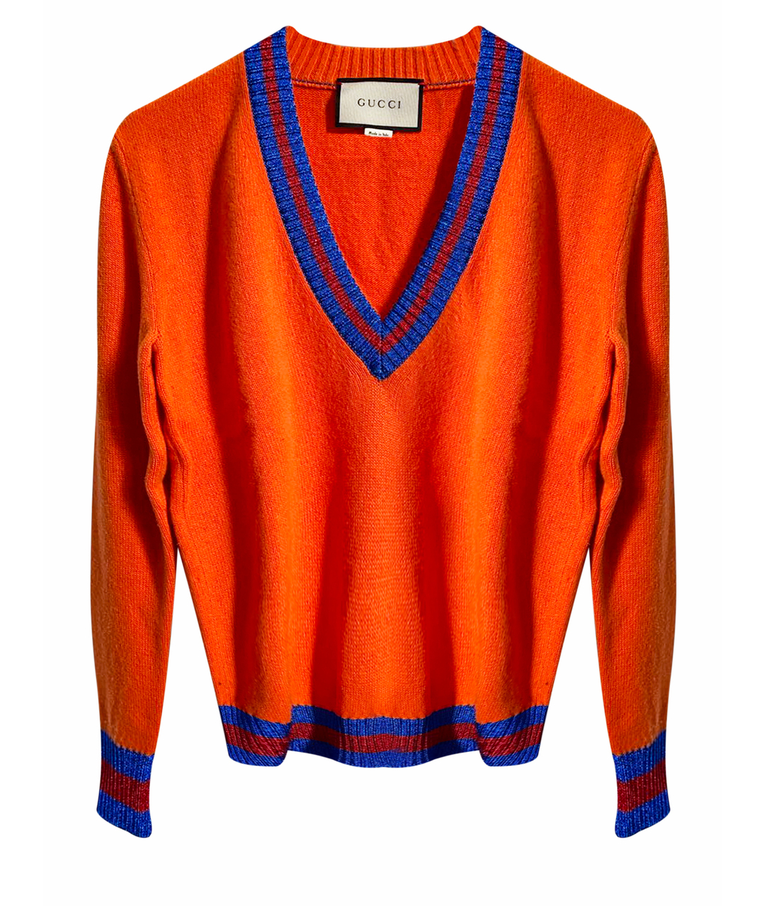 GUCCI Оранжевый шерстяной джемпер / свитер, фото 1