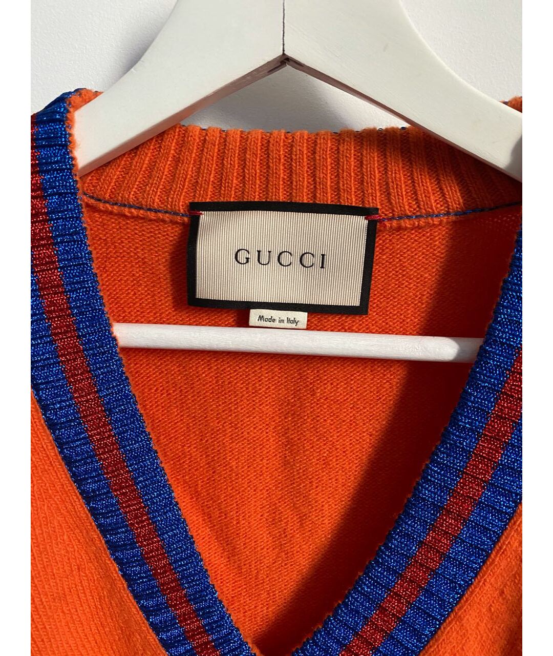 GUCCI Оранжевый шерстяной джемпер / свитер, фото 3
