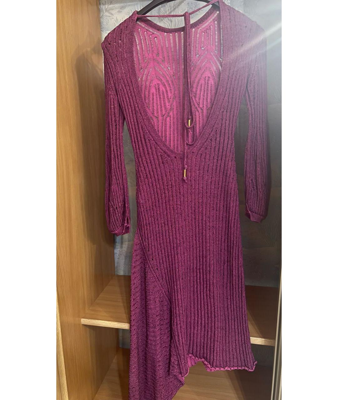 CHLOE Фиолетовое хлопковое коктейльное платье, фото 6