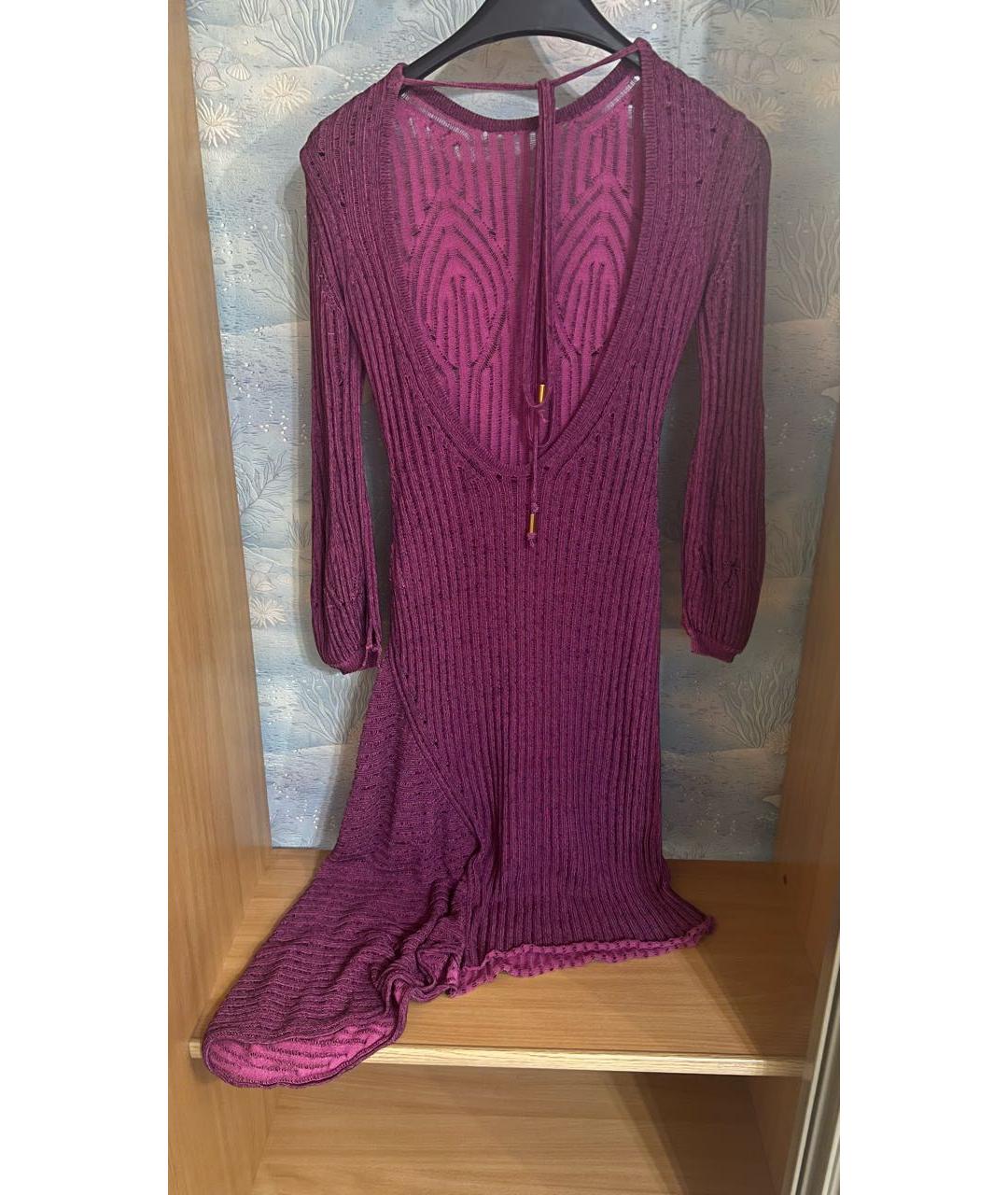 CHLOE Фиолетовое хлопковое коктейльное платье, фото 2