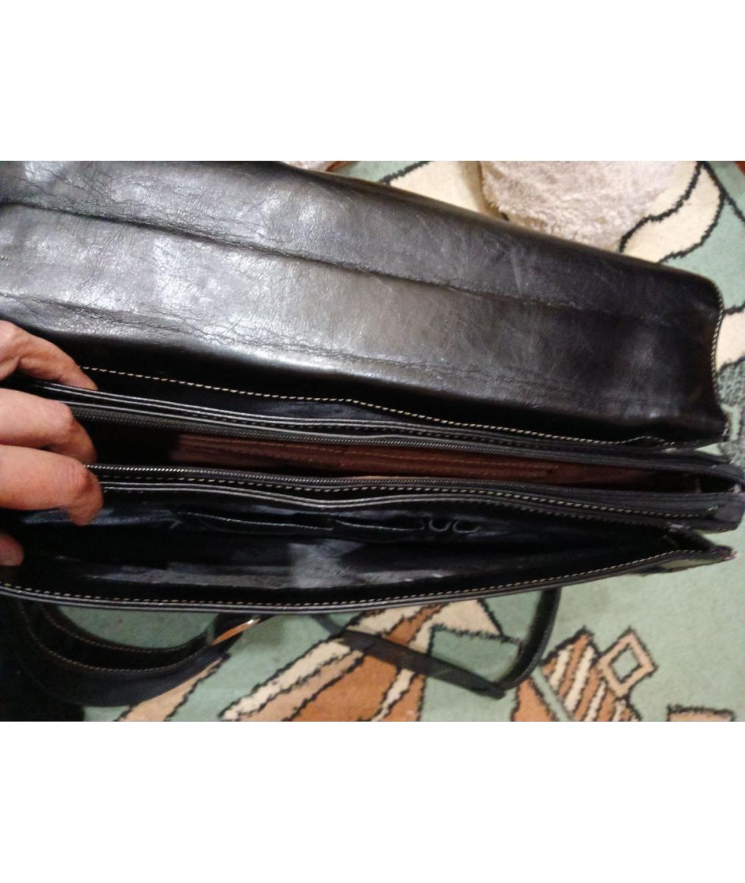MONTBLANC Коричневый кожаный портфель, фото 4