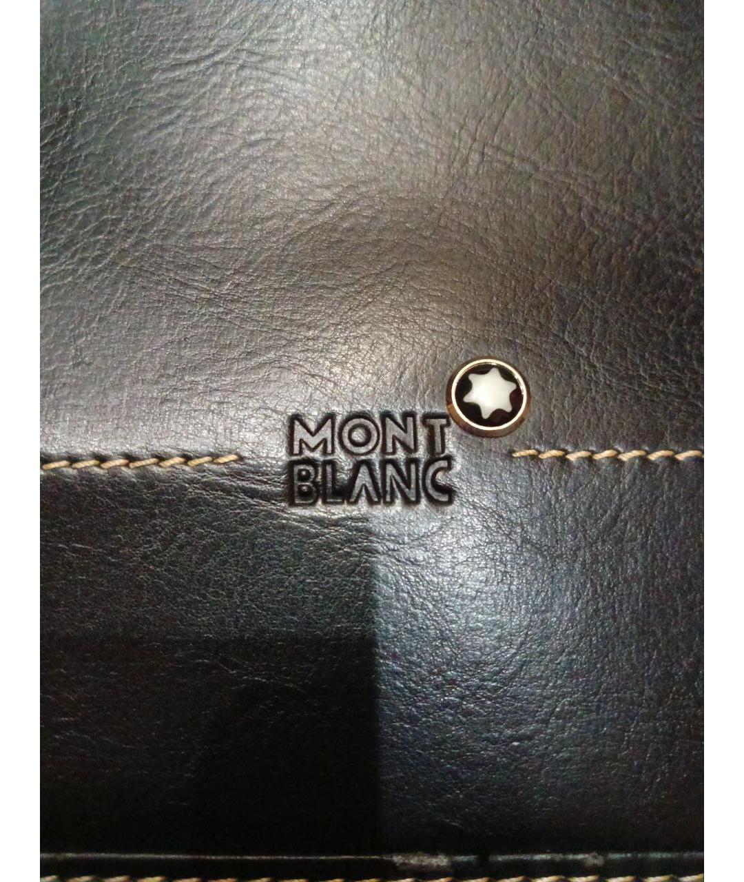 MONTBLANC Коричневый кожаный портфель, фото 2