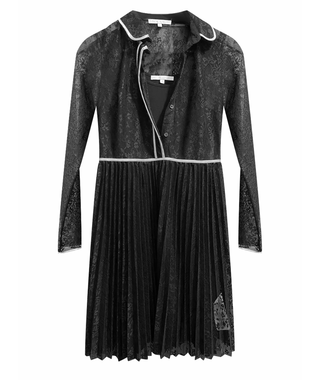 MAJE Черное кружевное коктейльное платье, фото 1
