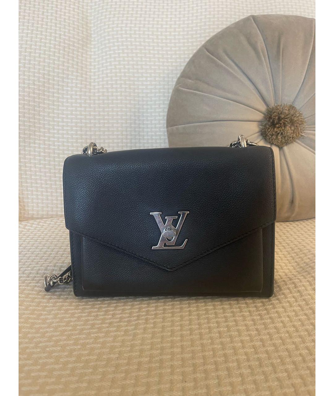 LOUIS VUITTON Черная кожаная сумка через плечо, фото 2