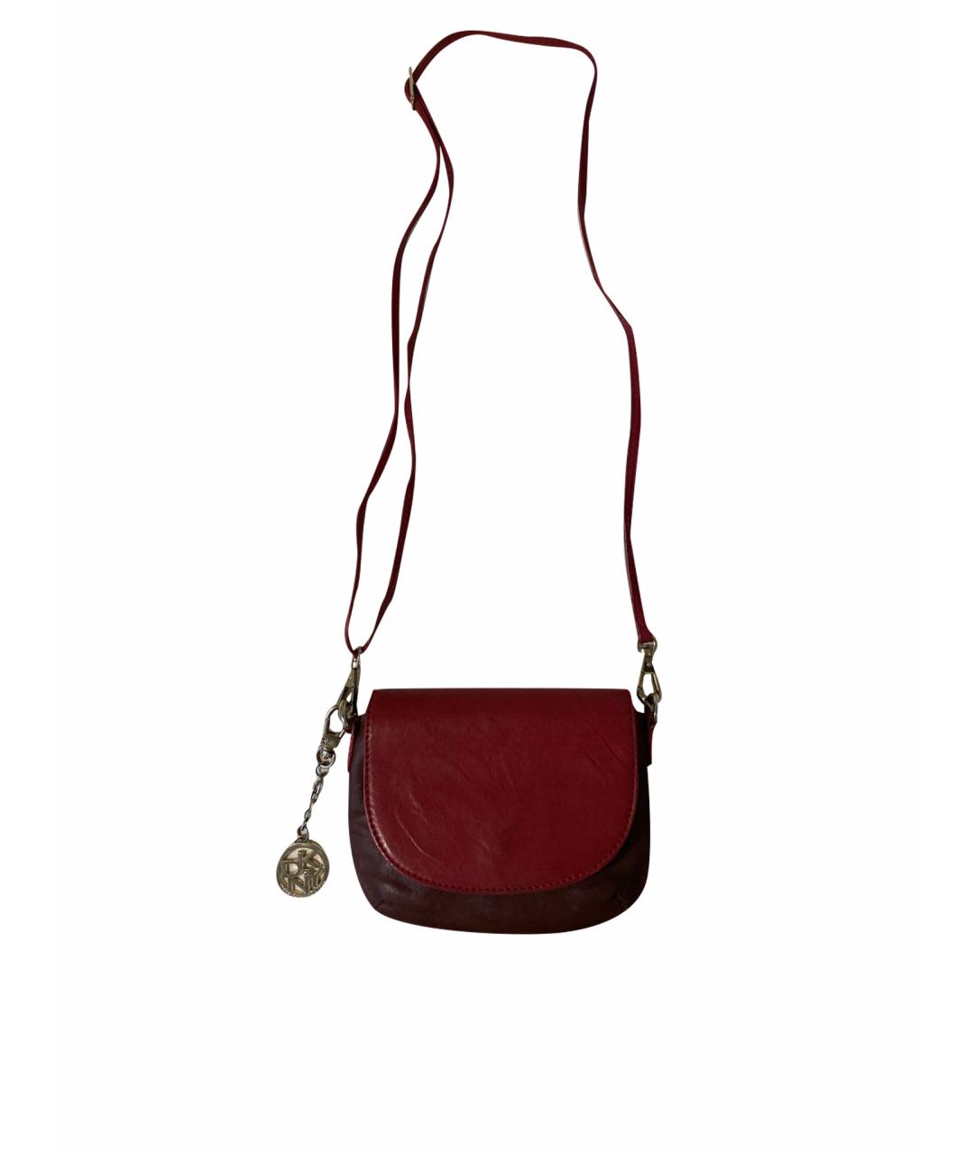 DKNY Бордовая сумка через плечо из искусственной кожи, фото 1