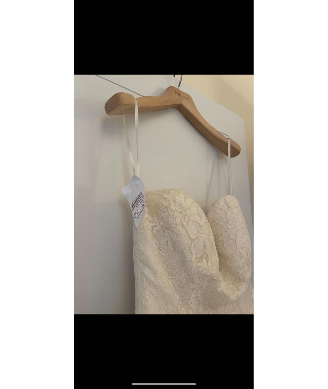 VERA WANG Белое кружевное свадебное платье, фото 8