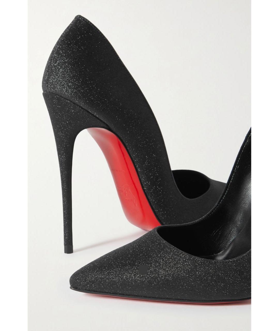 CHRISTIAN LOUBOUTIN Черные кожаные туфли, фото 5