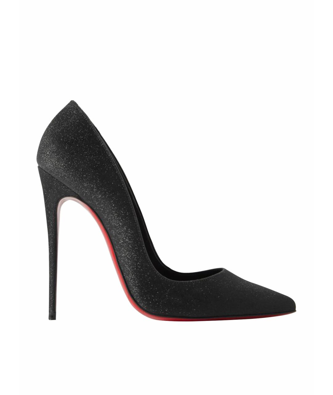 CHRISTIAN LOUBOUTIN Черные кожаные туфли, фото 1