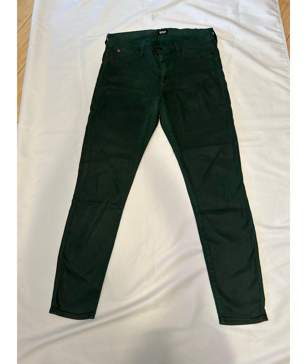 HUDSON Зеленые хлопко-лиоцелловые джинсы слим, фото 7