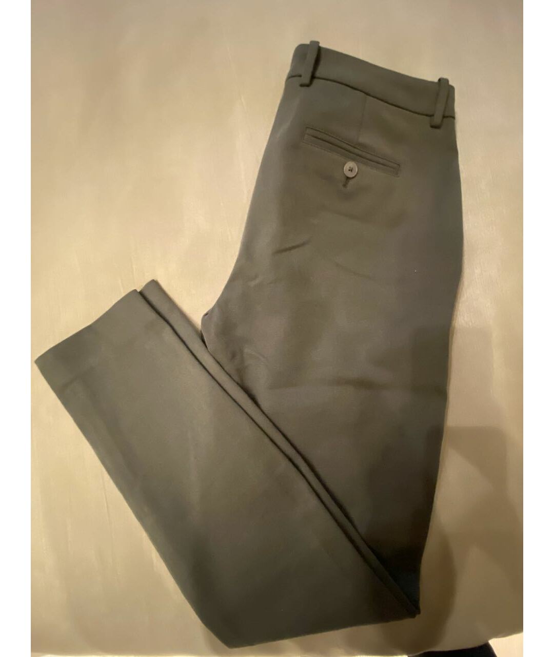LORO PIANA Хаки хлопко-эластановые брюки узкие, фото 4