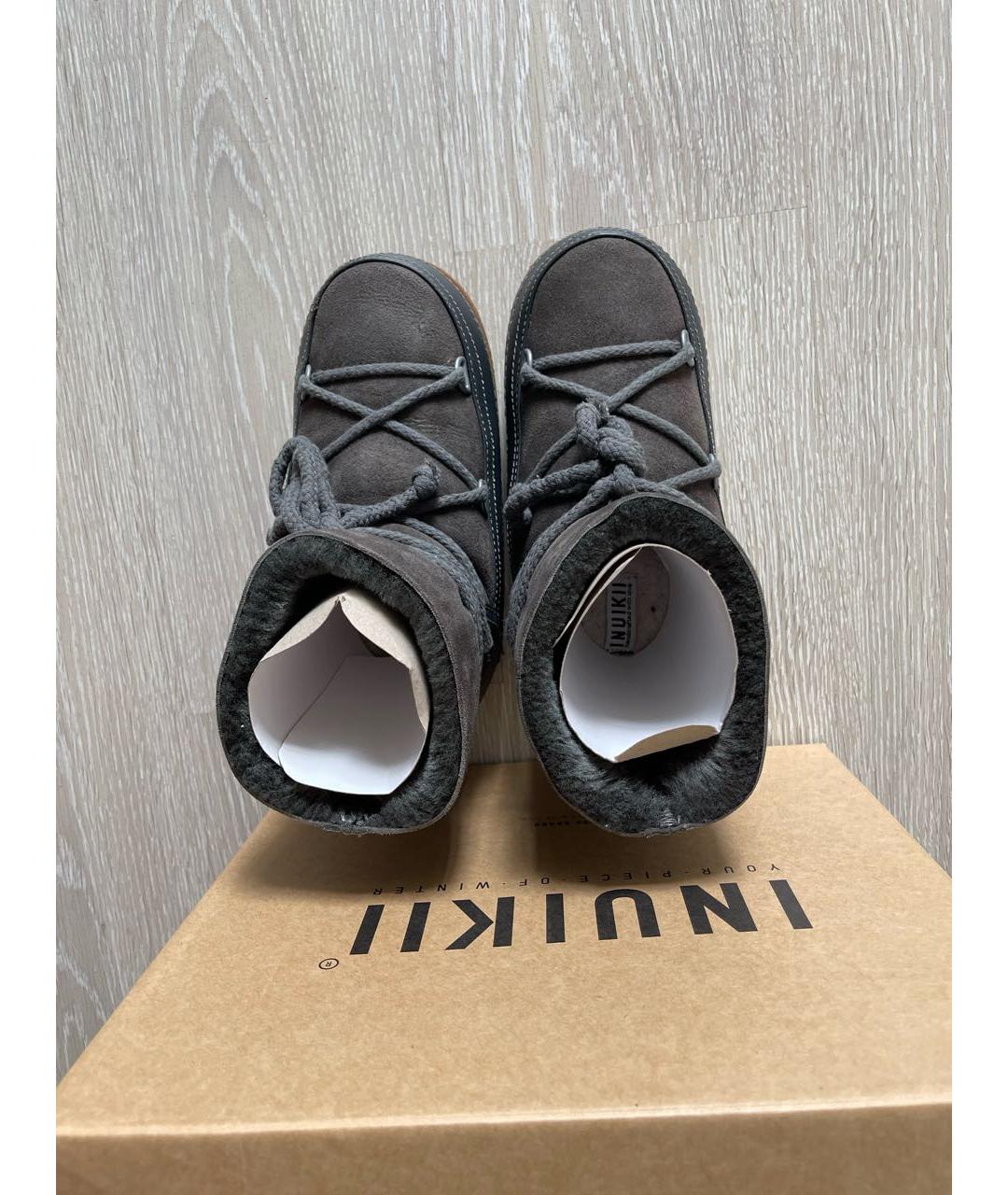 INUIKII Серые замшевые ботинки, фото 3