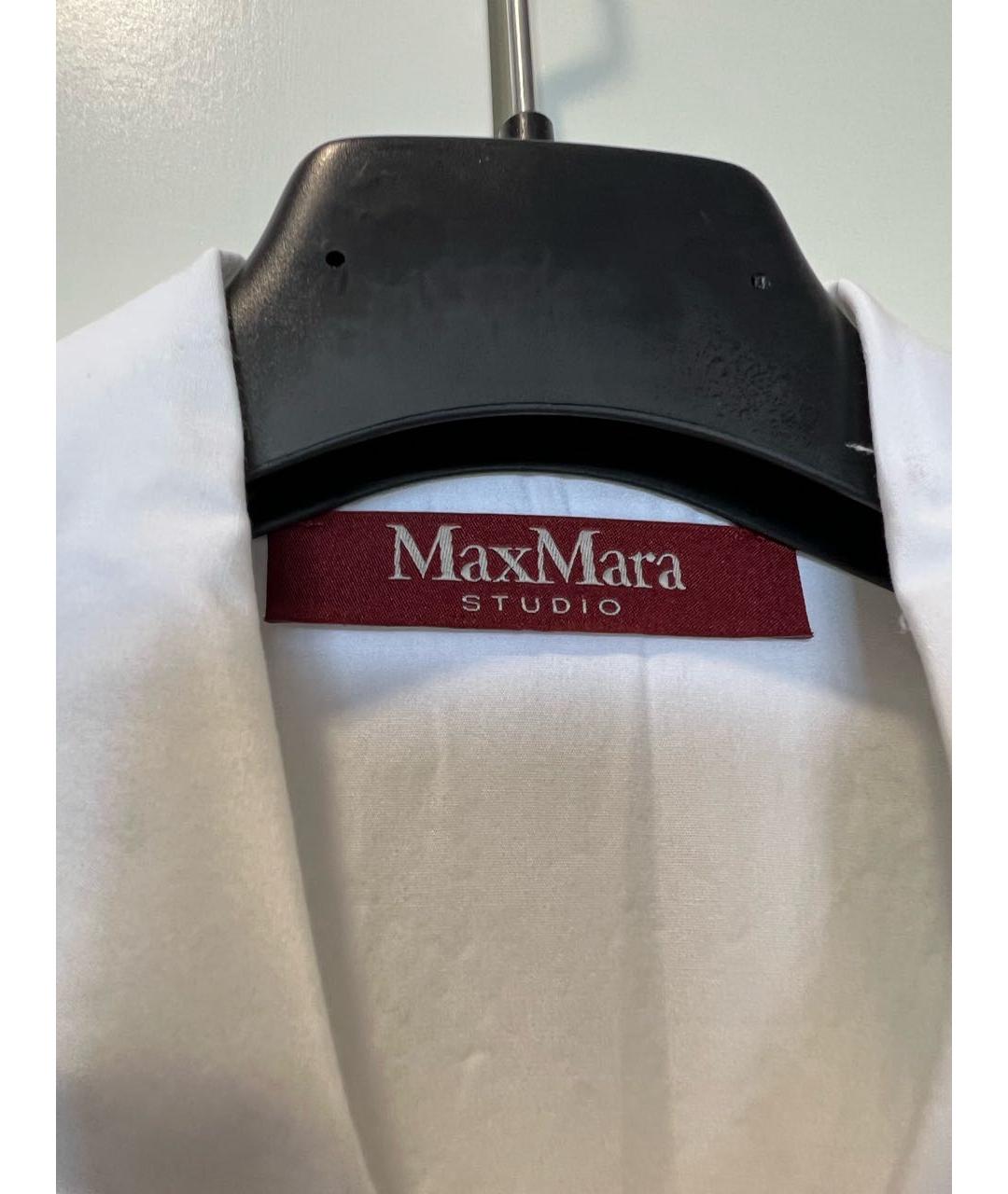 MAX MARA STUDIO Белое хлопковое платье, фото 2