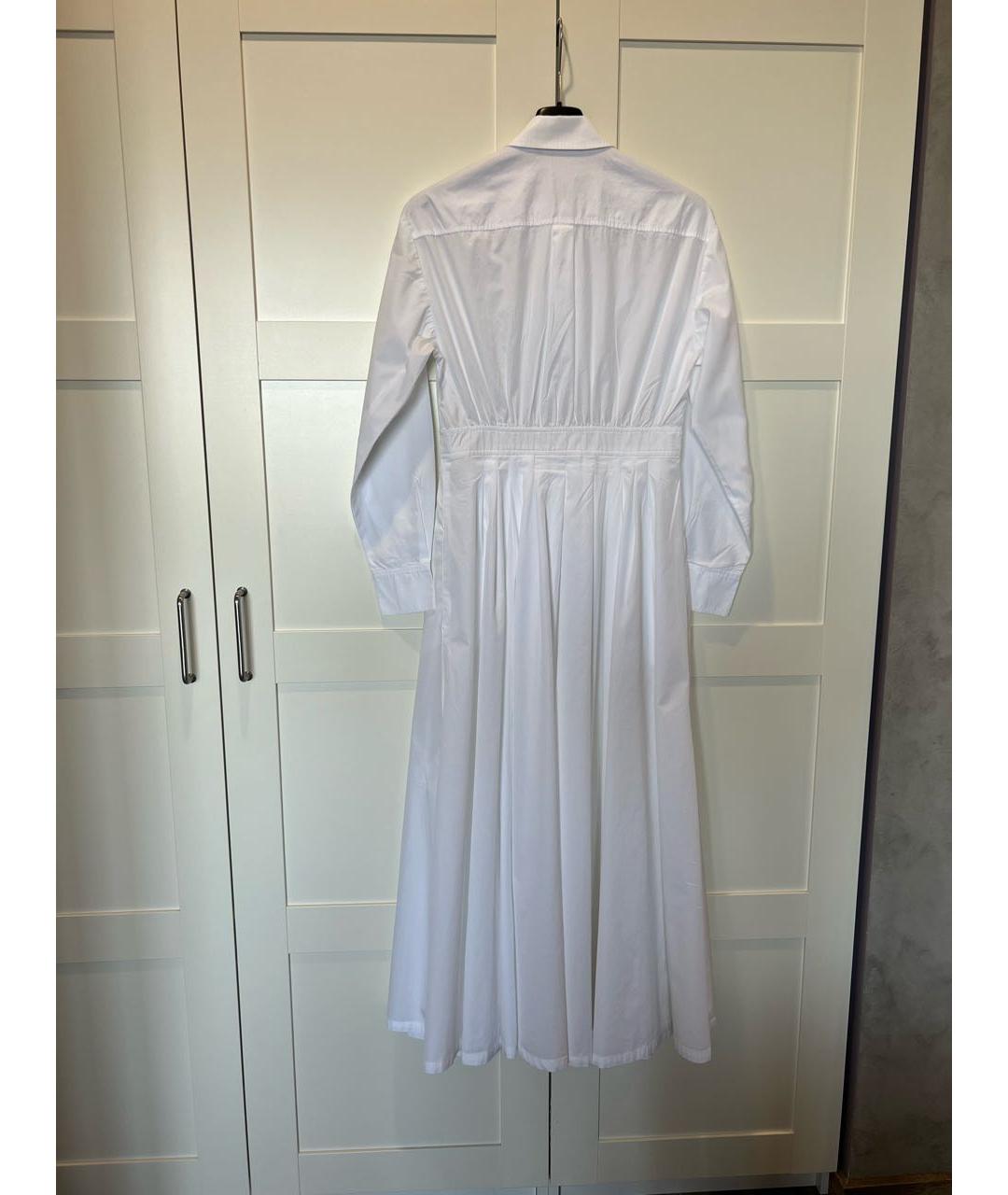 MAX MARA STUDIO Белое хлопковое платье, фото 3