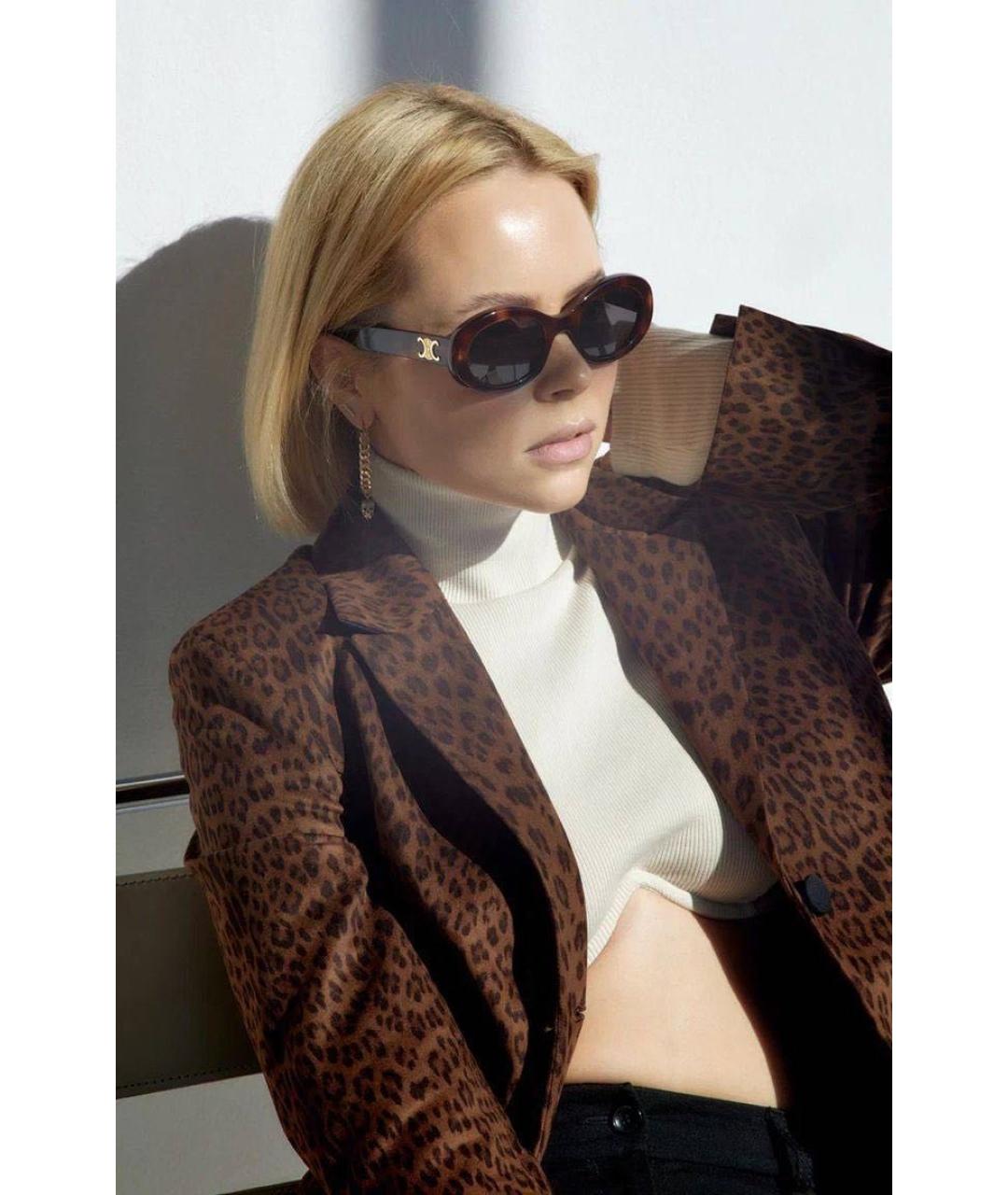 CELINE Коричневые солнцезащитные очки, фото 8