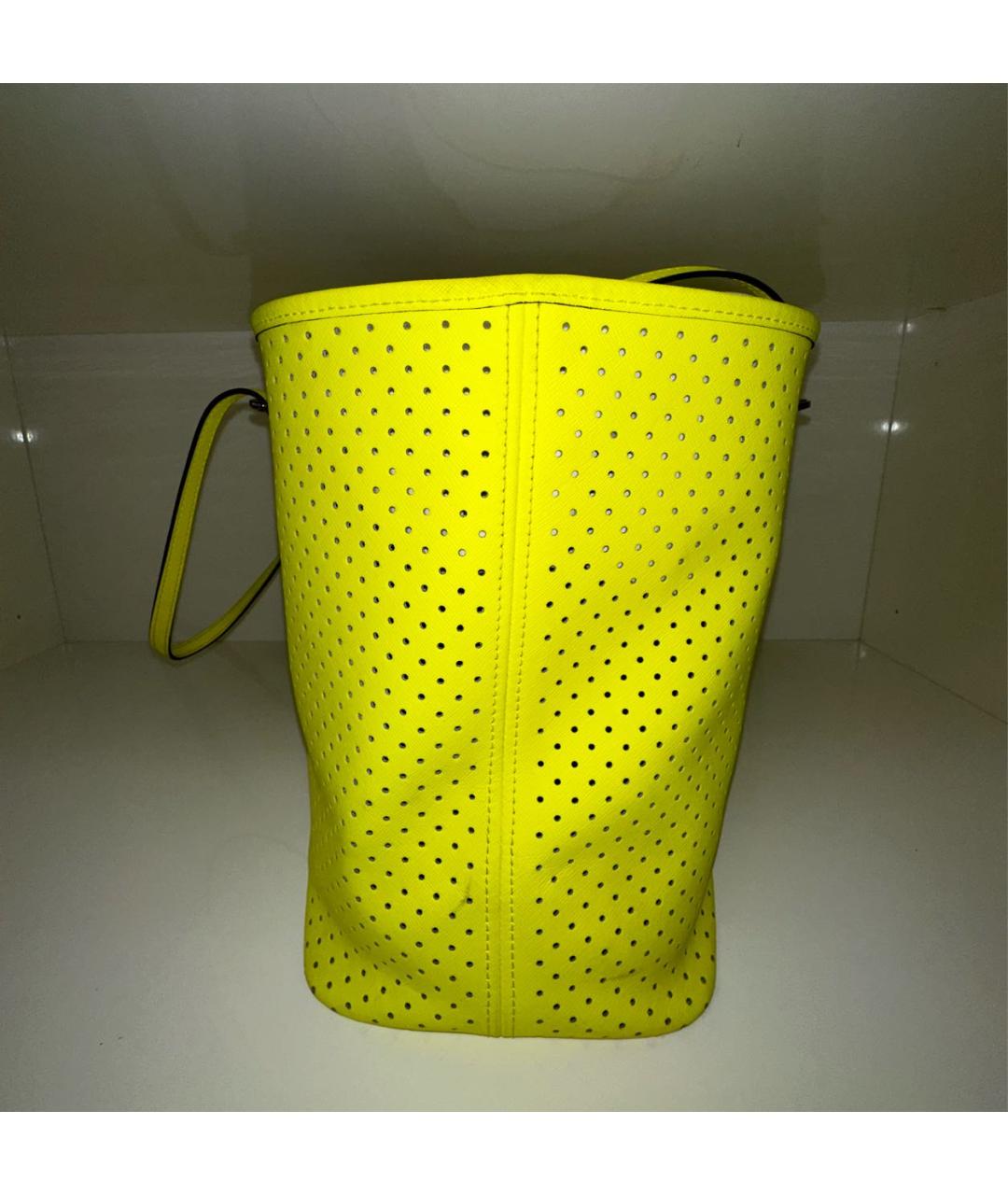 MICHAEL KORS Желтая сумка тоут из искусственной кожи, фото 2