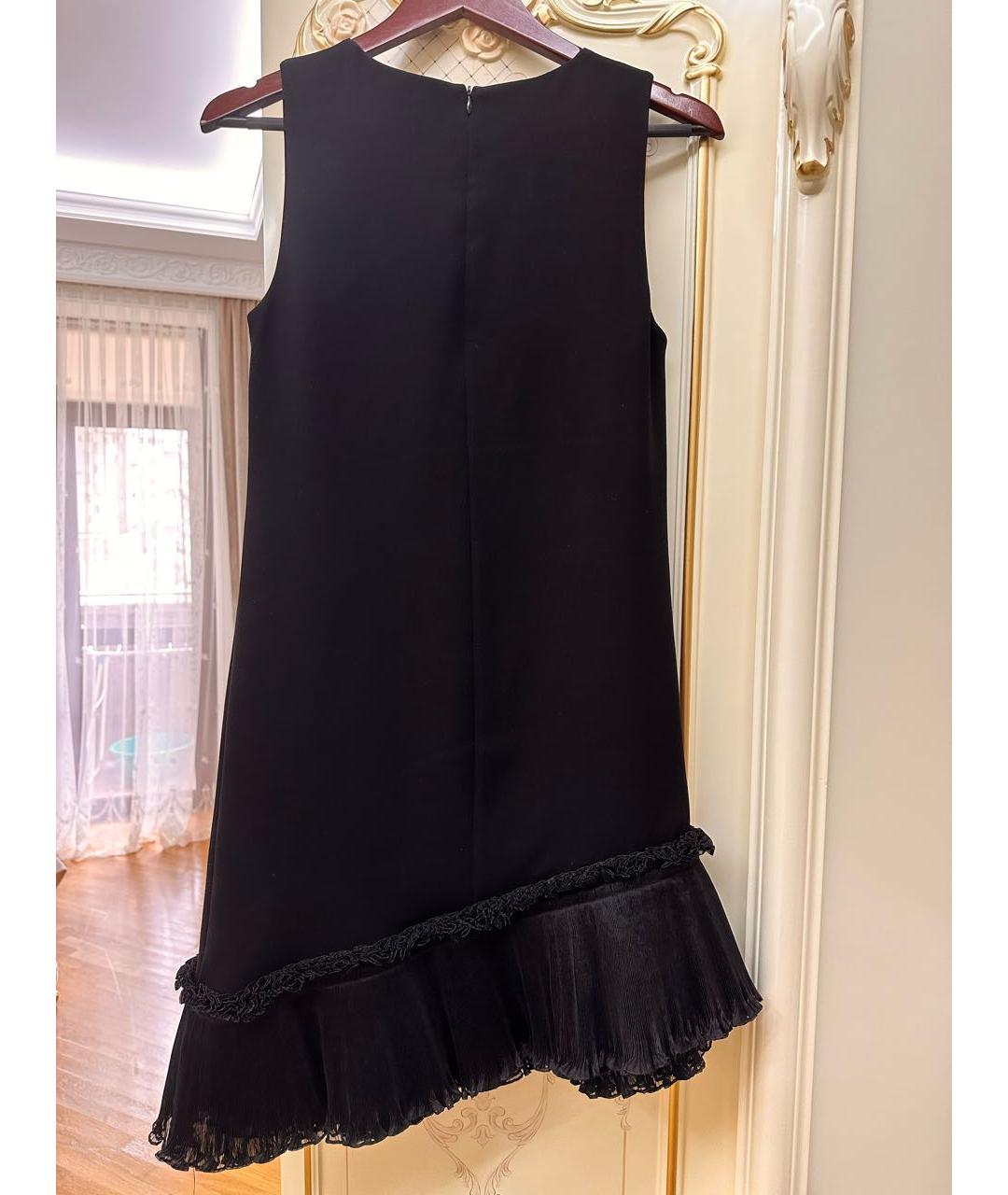 OPENING CEREMONY Черное вискозное коктейльное платье, фото 2