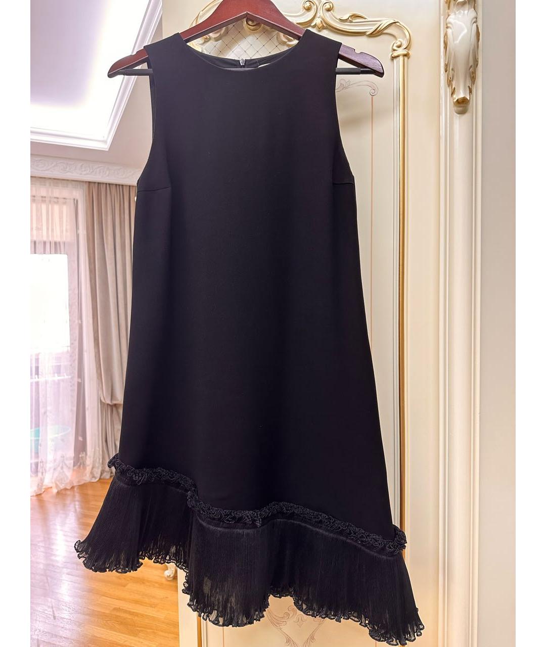 OPENING CEREMONY Черное вискозное коктейльное платье, фото 5