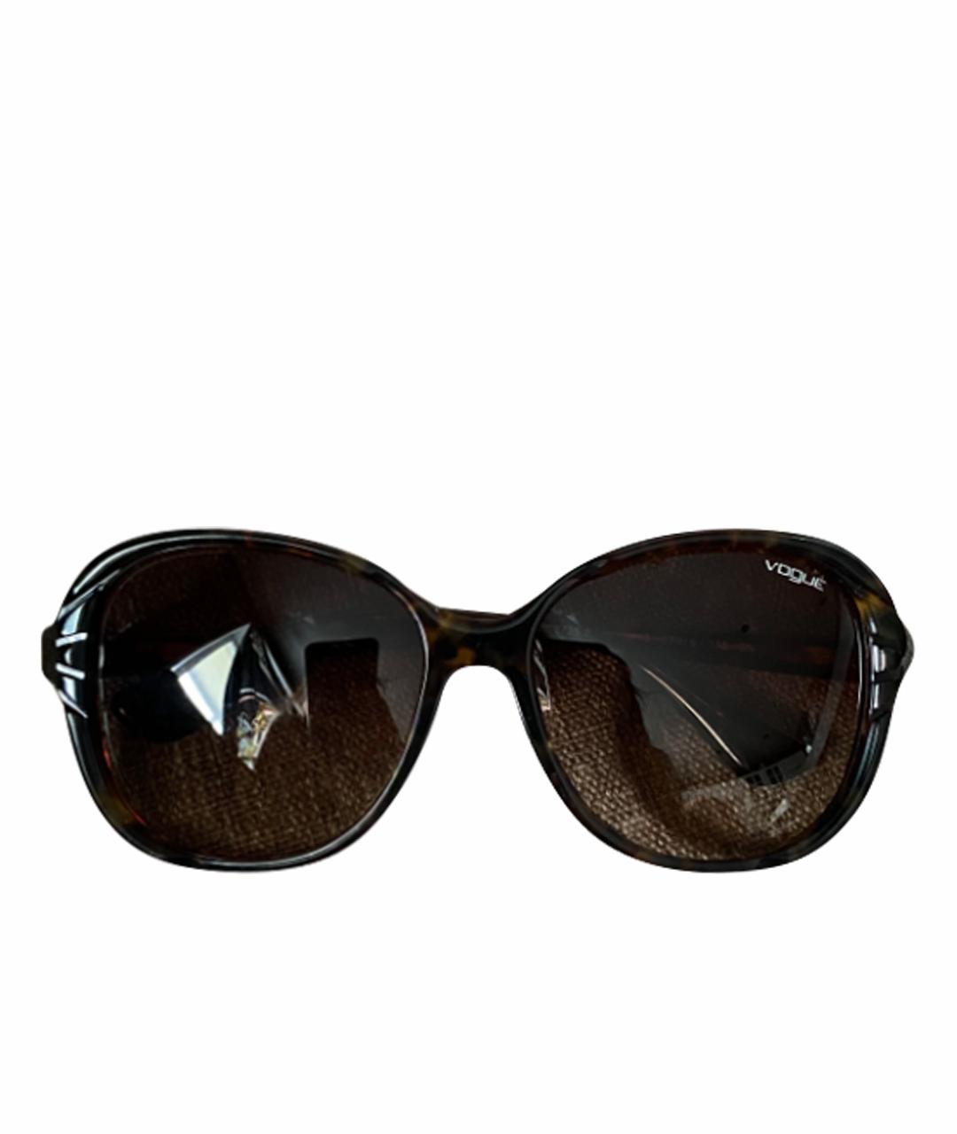 VOGUE EYEWEAR Коричневые пластиковые солнцезащитные очки, фото 1