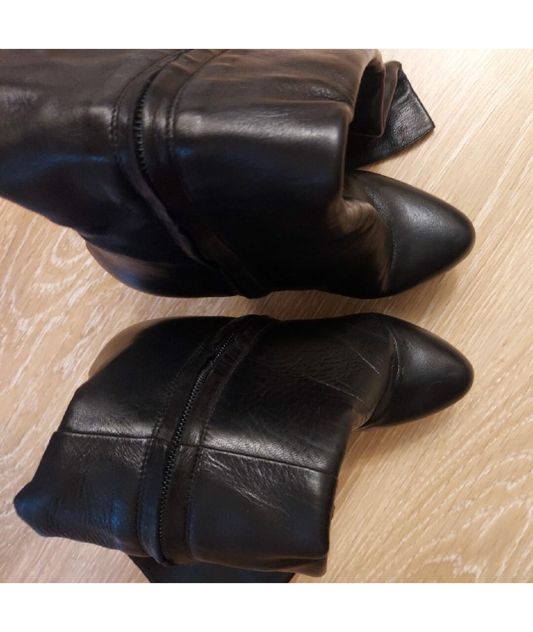 NANDO MUZI Черные кожаные ботфорты, фото 3