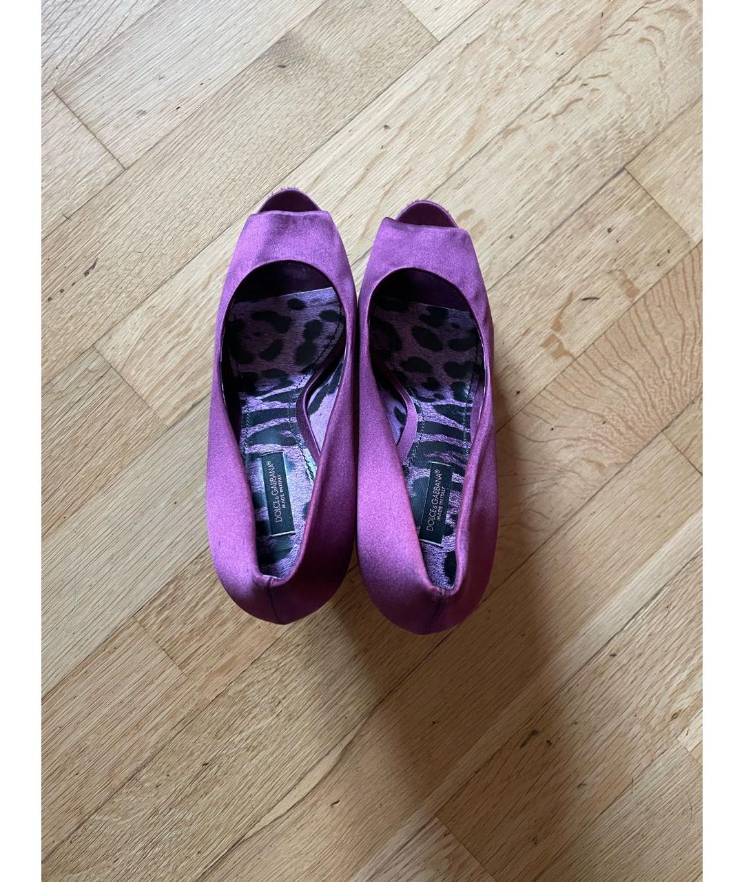 DOLCE&GABBANA Фиолетовые текстильные туфли, фото 2