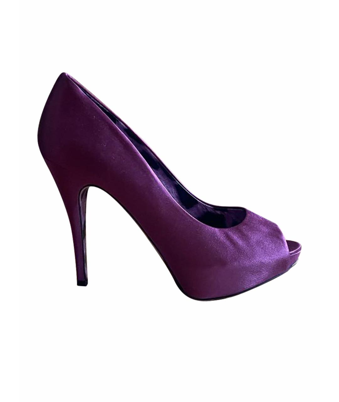 DOLCE&GABBANA Фиолетовые текстильные туфли, фото 1