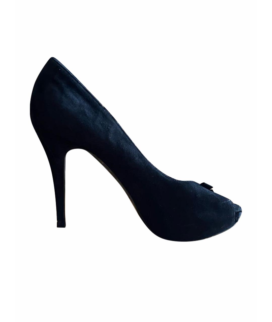 DOLCE&GABBANA Черные нубуковые туфли, фото 1