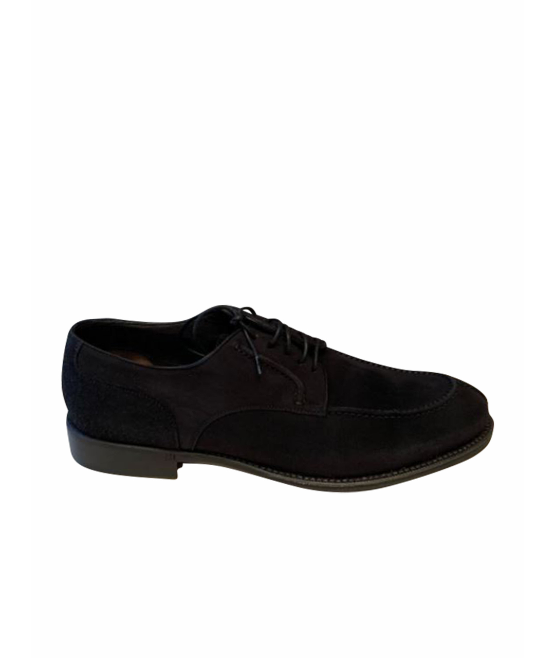 BRIONI Черные замшевые низкие ботинки, фото 1