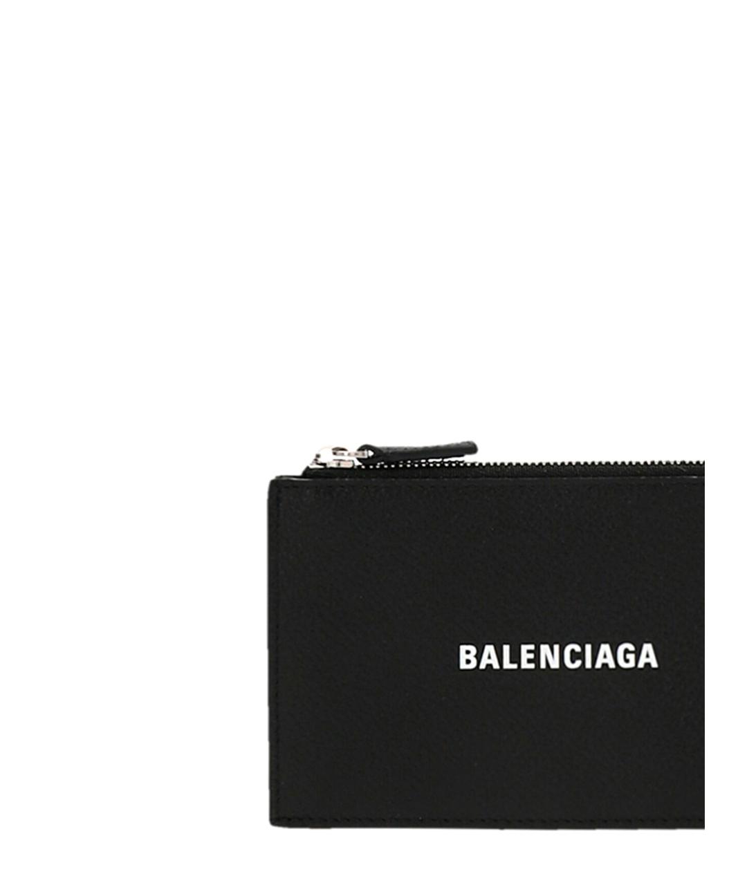 BALENCIAGA Черный кожаный кардхолдер, фото 3