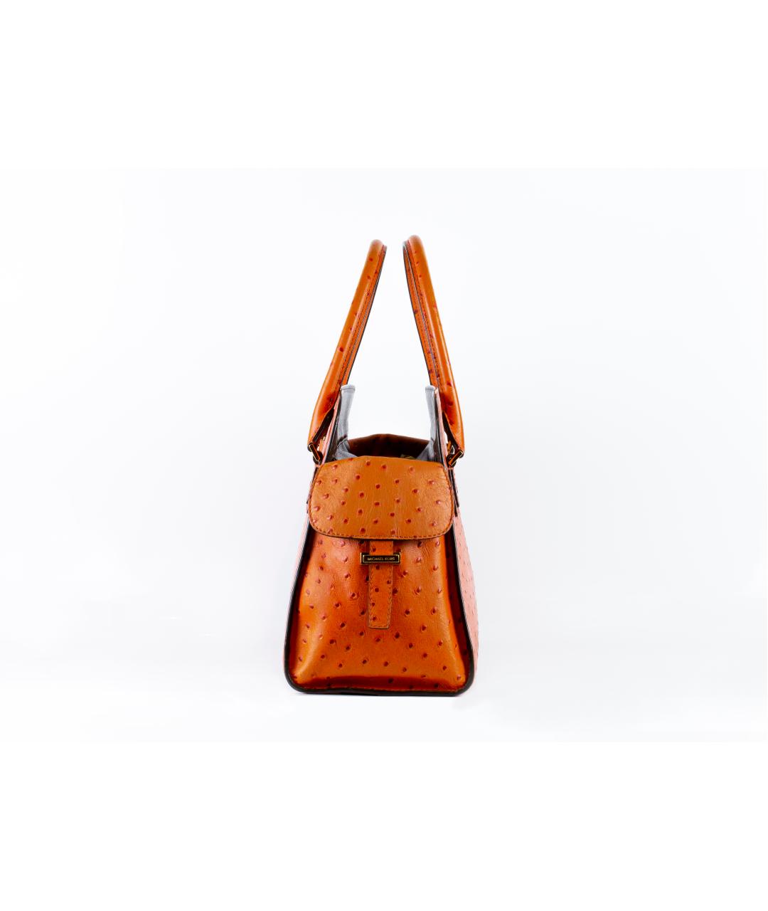 MICHAEL KORS Оранжевая кожаная сумка тоут, фото 3