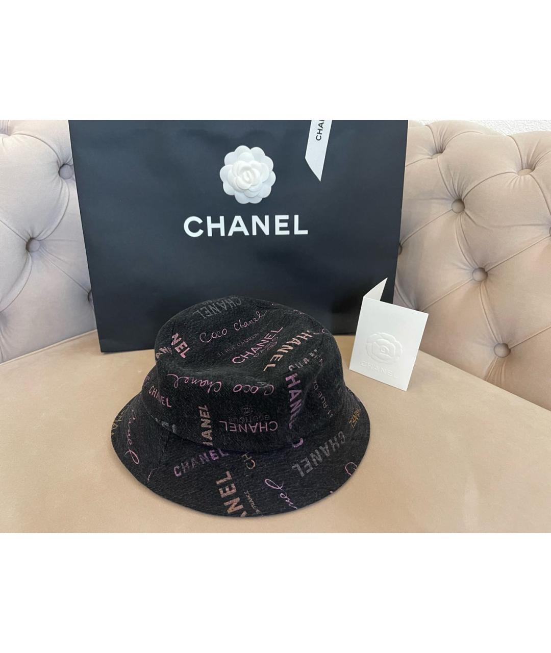 CHANEL PRE-OWNED Темно-синяя хлопковая панама, фото 6