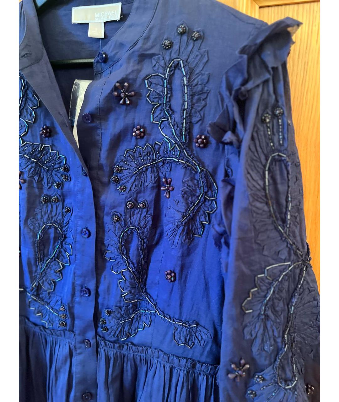 MICHAEL KORS Темно-синее хлопковое платье, фото 5