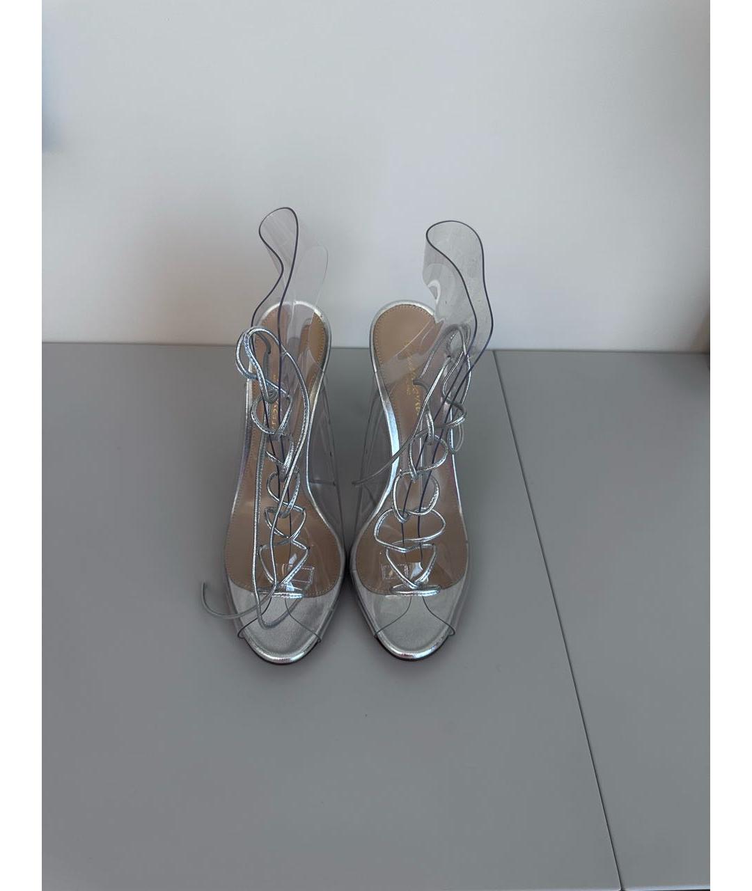 GIANVITO ROSSI Серебряные босоножки, фото 2
