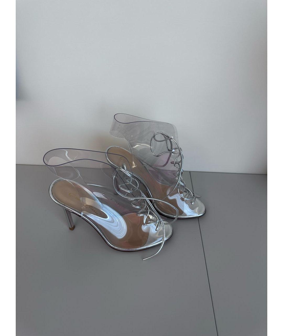 GIANVITO ROSSI Серебряные босоножки, фото 3