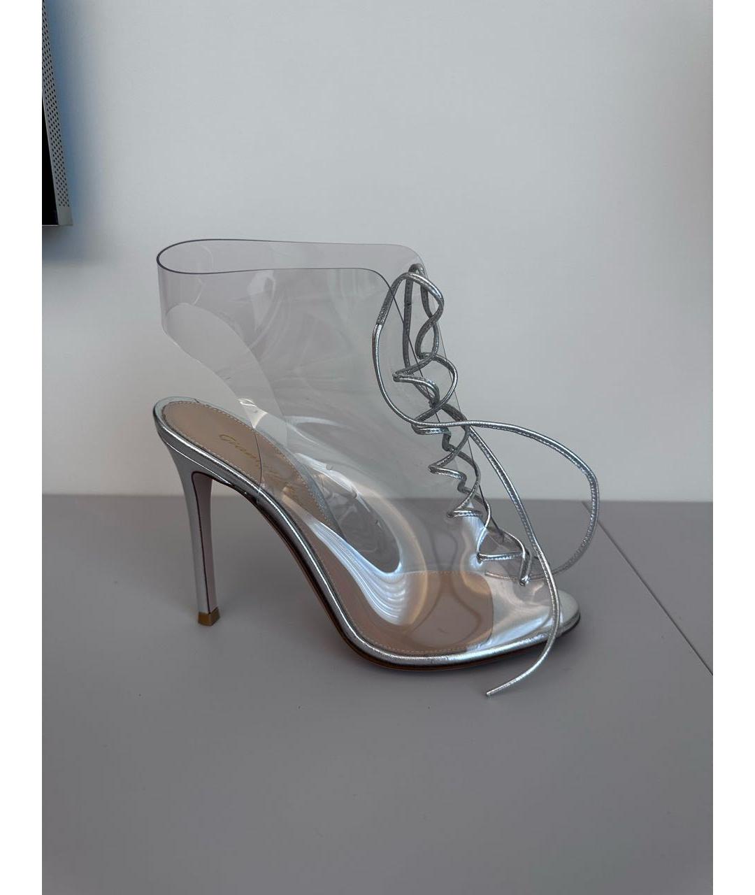 GIANVITO ROSSI Серебряные босоножки, фото 6