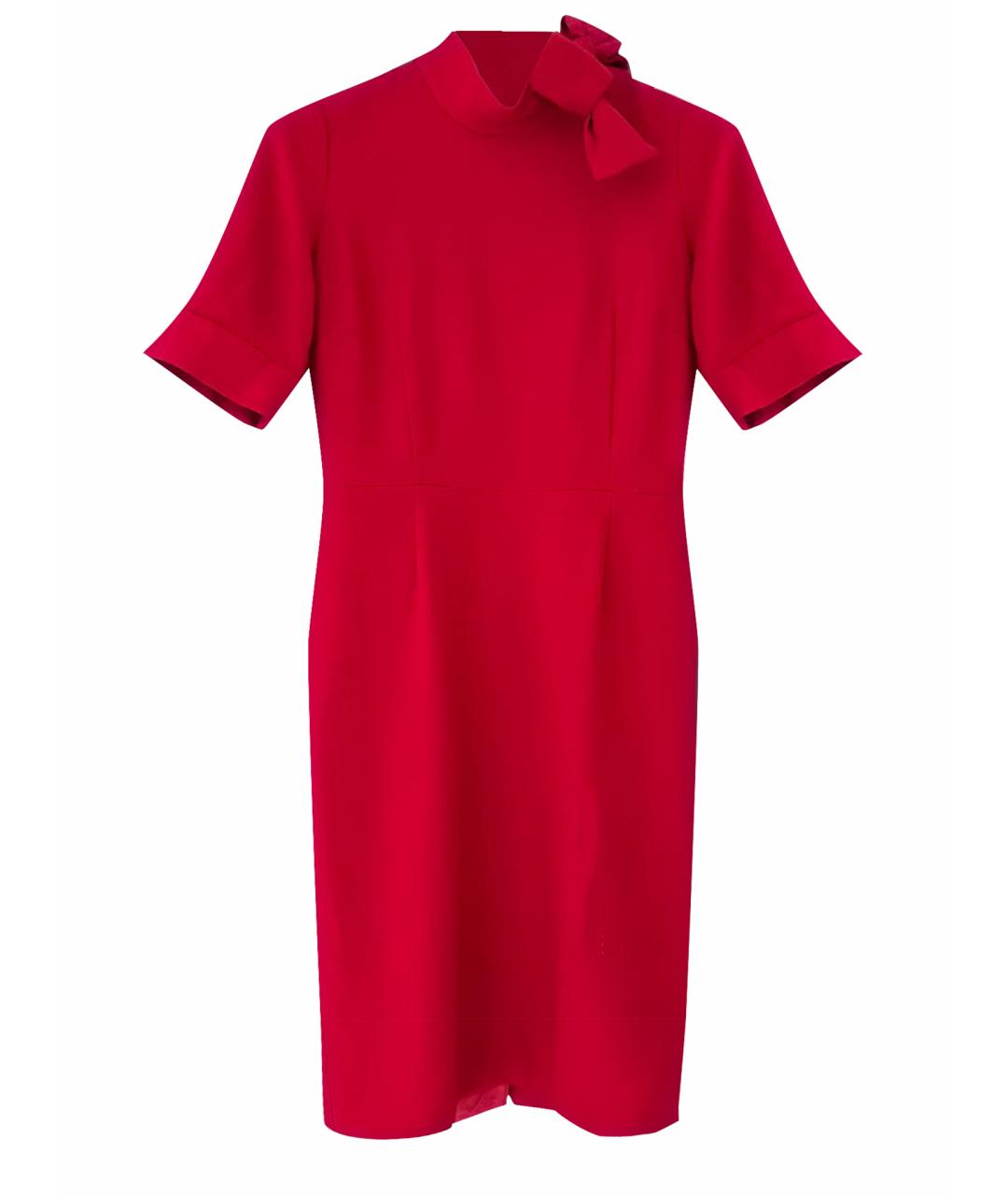 GOAT Красное шерстяное коктейльное платье, фото 1