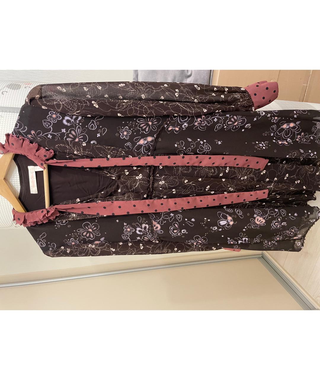 SEE BY CHLOE Бордовое шифоновое повседневное платье, фото 2