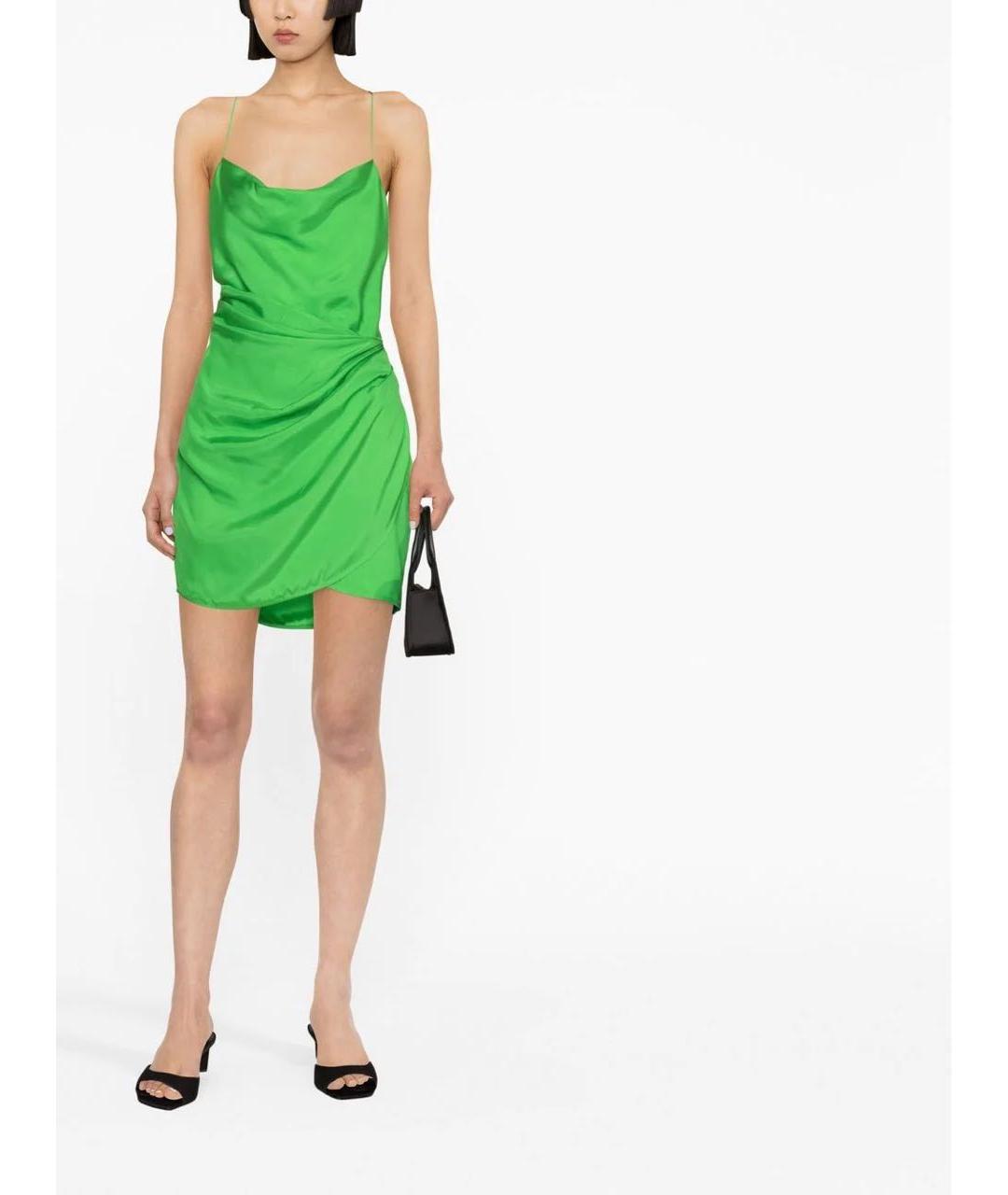 GAUGE81 Зеленые шелковое коктейльное платье, фото 2