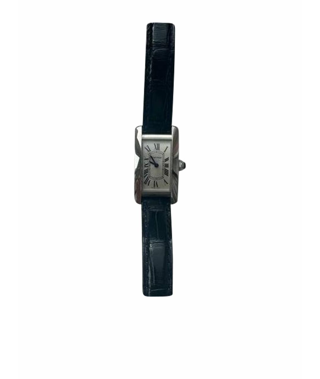 CARTIER Темно-синие часы из экзотической кожи, фото 1