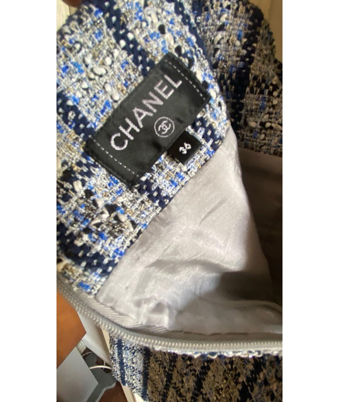 CHANEL PRE-OWNED Синий хлопковый костюм с юбками, фото 5