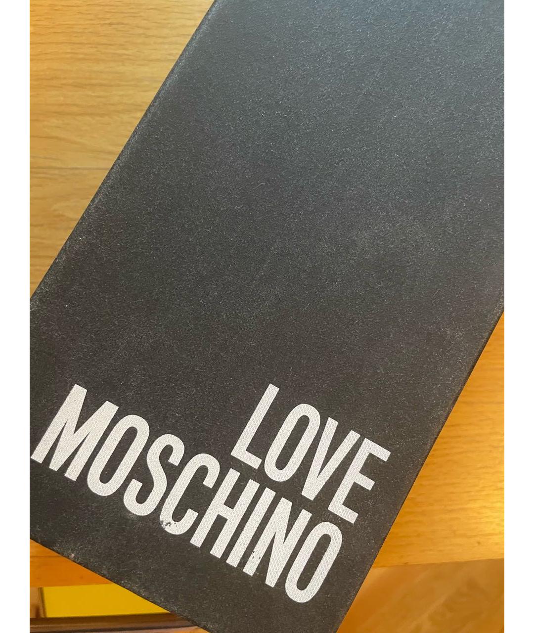 LOVE MOSCHINO Бирюзовые замшевые балетки, фото 4