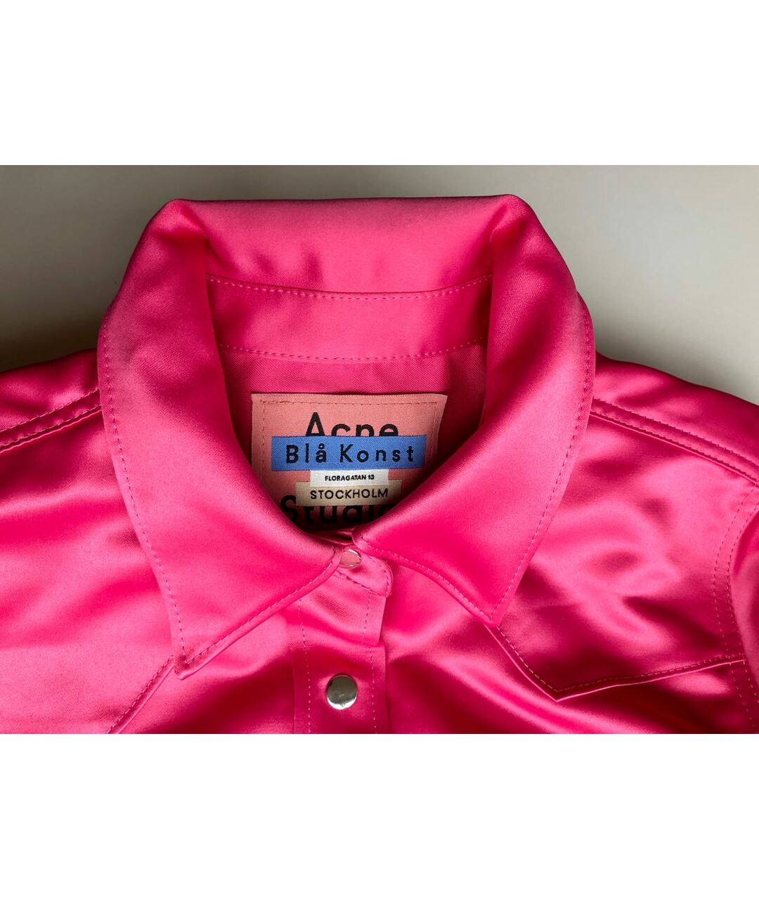 ACNE STUDIOS Розовая полиэстеровая рубашка, фото 3