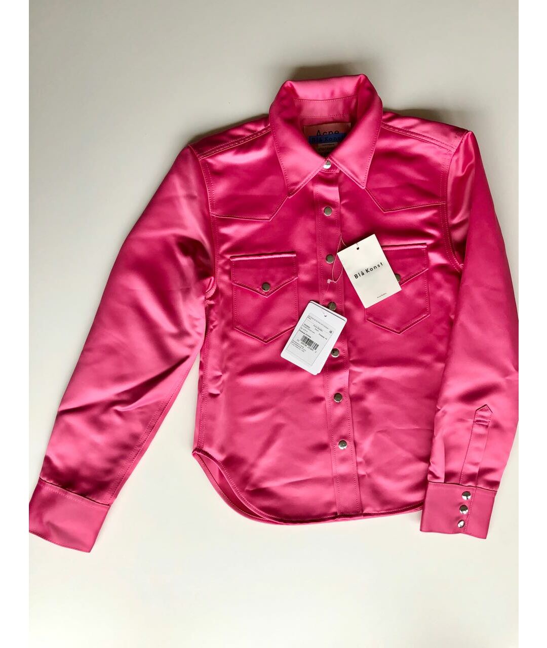 ACNE STUDIOS Розовая полиэстеровая рубашка, фото 4
