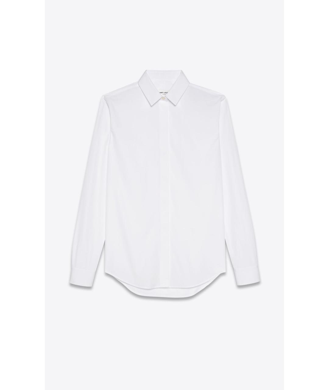 SAINT LAURENT Белая хлопковая рубашка, фото 5