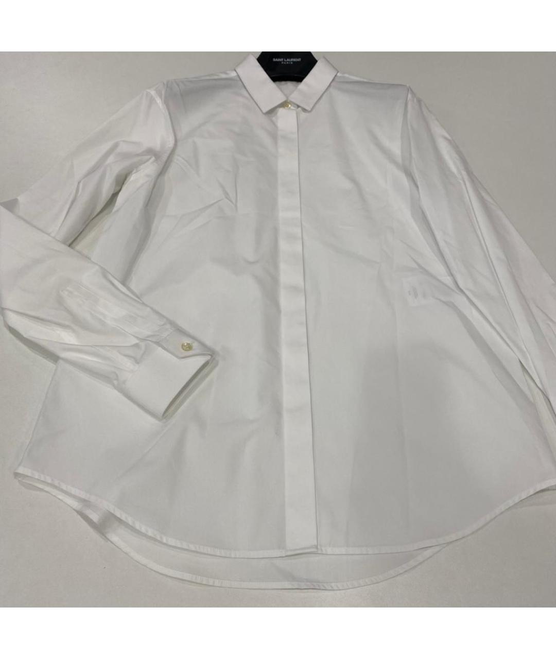 SAINT LAURENT Белая хлопковая рубашка, фото 3