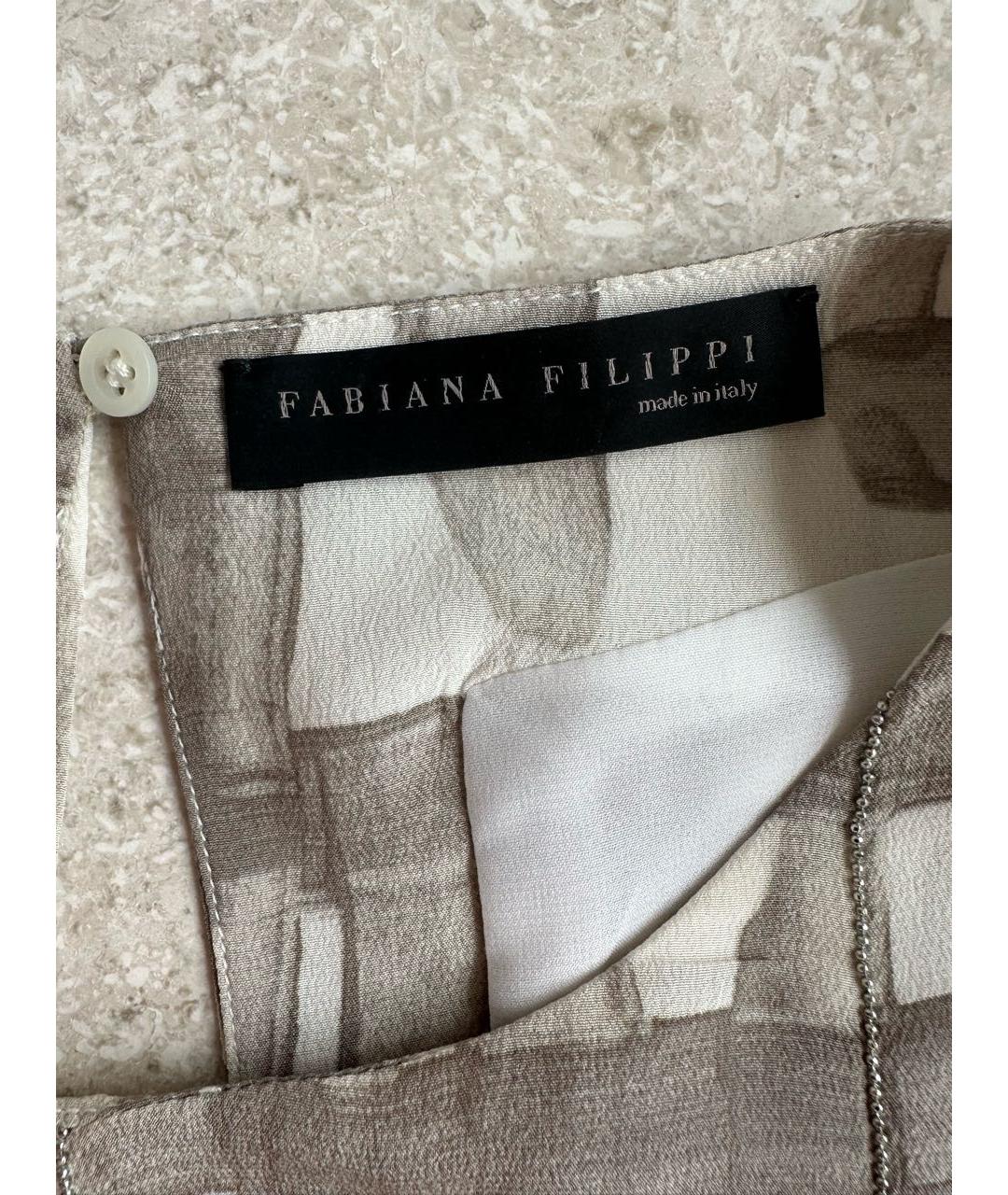 FABIANA FILIPPI Бежевый шелковый сарафан, фото 6