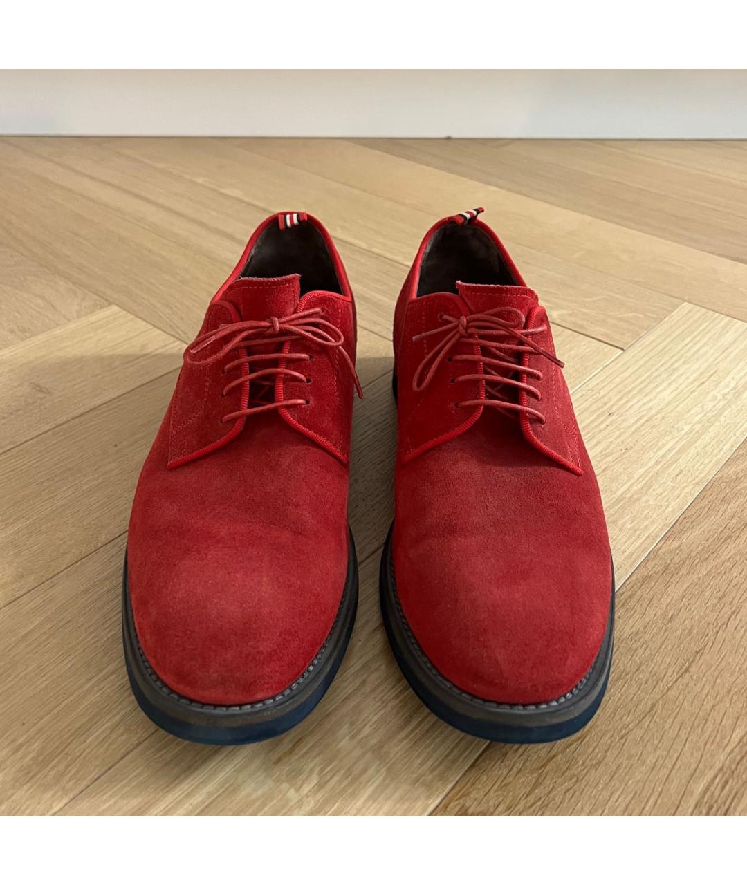 GREEN GEORGE Красные замшевые низкие ботинки, фото 2