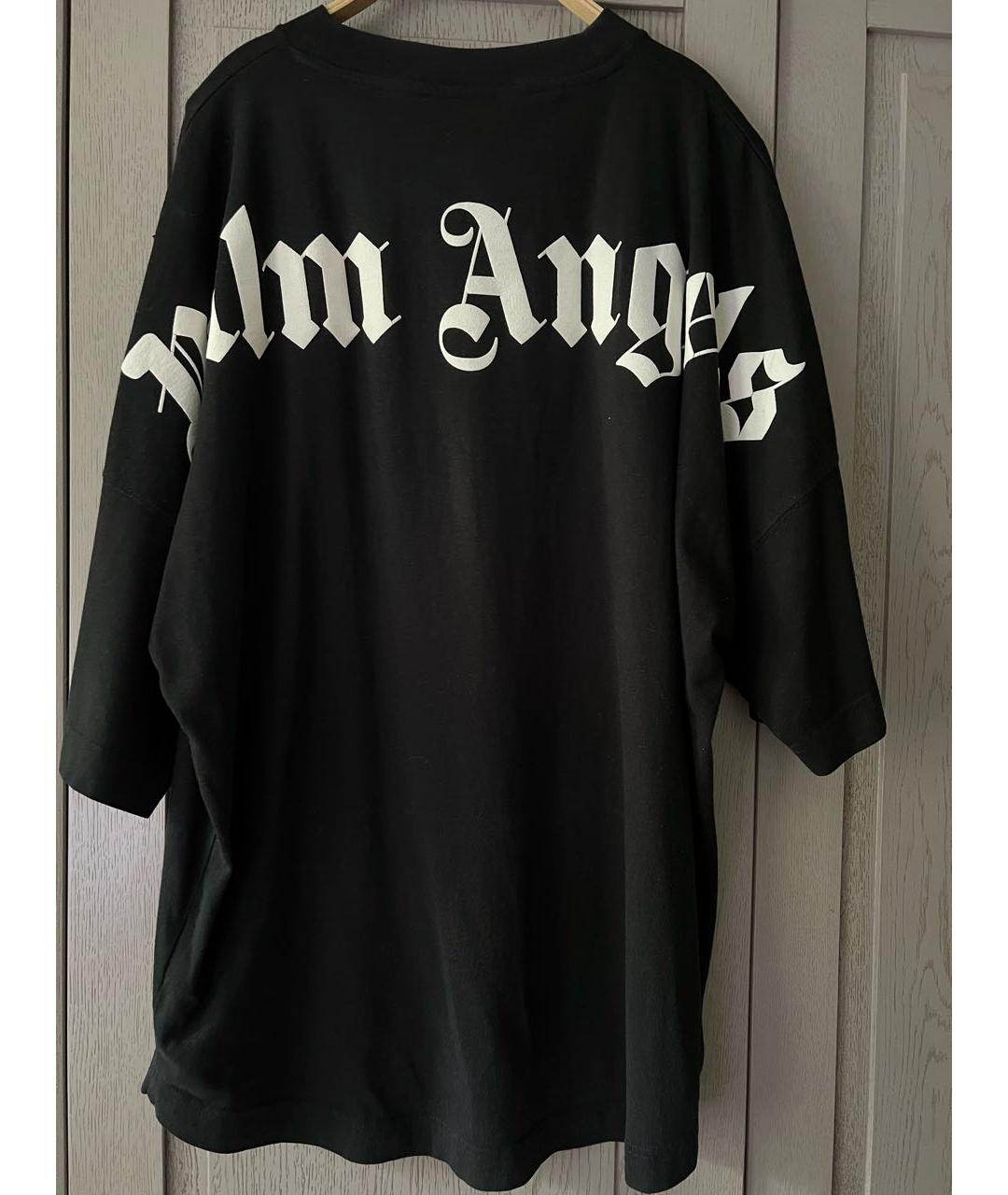 PALM ANGELS Черная хлопковая футболка, фото 3