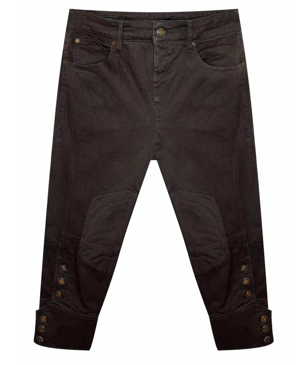 GUCCI Коричневые хлопко-эластановые джинсы слим, фото 1